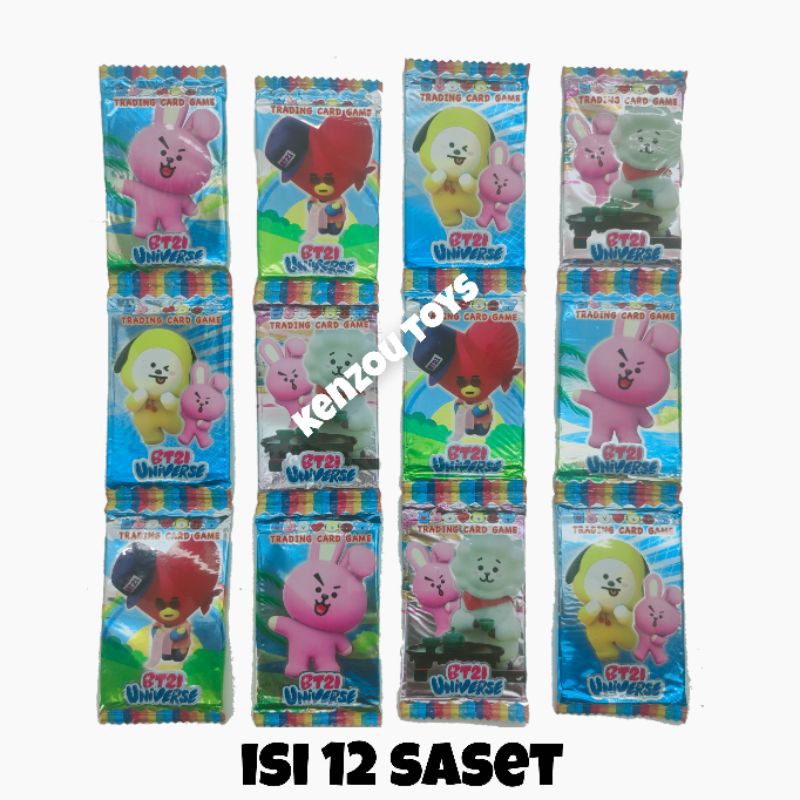 Trading Card Game Kartu Foil Boboboy Bts Bt21 Per 12Saset