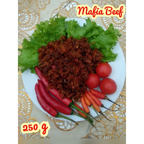 

Mesere sapi/sapi suir pedas/plecing sapi suir 250 g