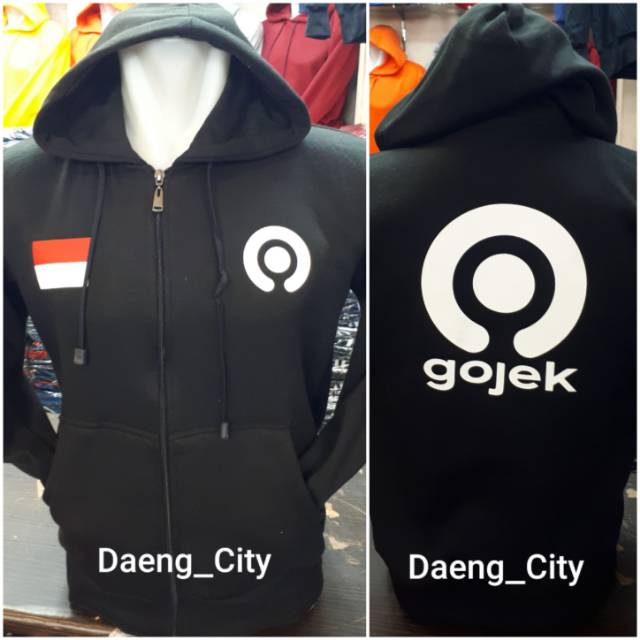JAKET SWEATER ZIPPER GOJEK NEW