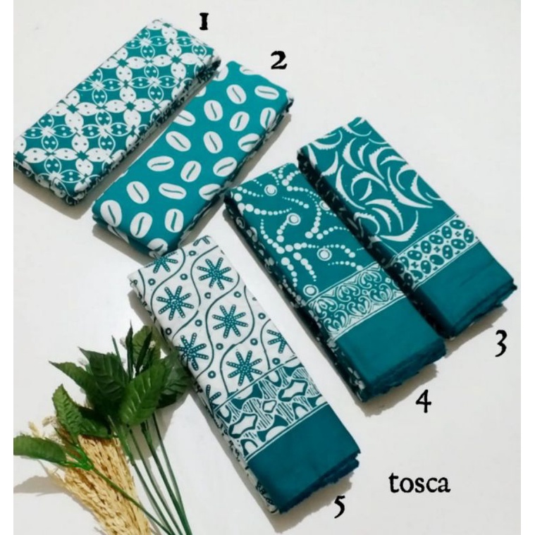 Kain Batik Cap Garutan Tosca Bahan Batik Tosca Kain Batik Warna Tosca Kain Batik Halus Hijau Tosca K