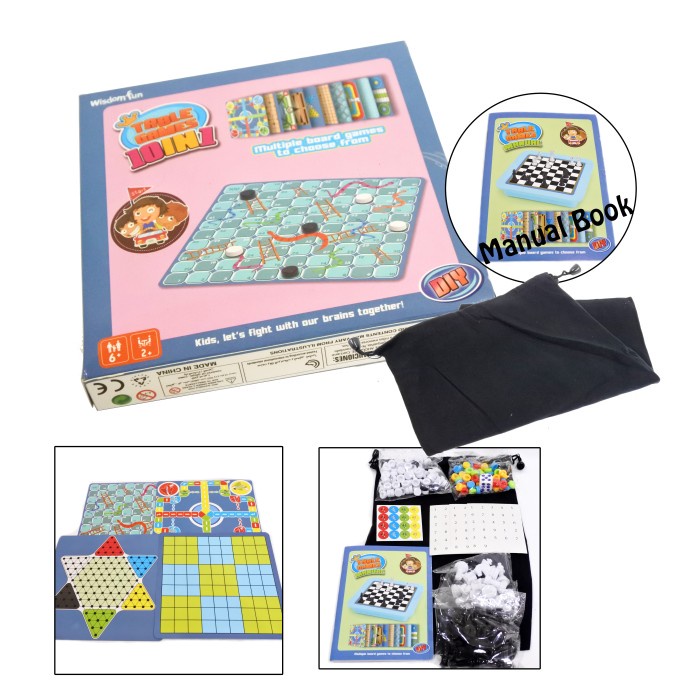 Mainan Family Board Table Game 10 in 1 Papan Permainan Keluarga