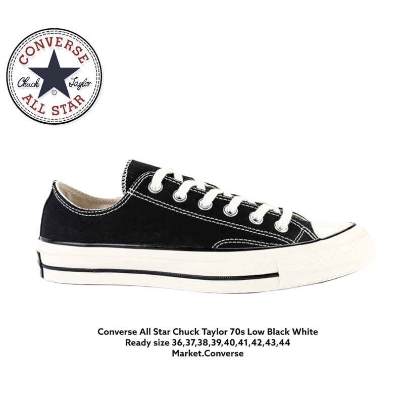 Converse 70s Low Black White Original Global BNIB