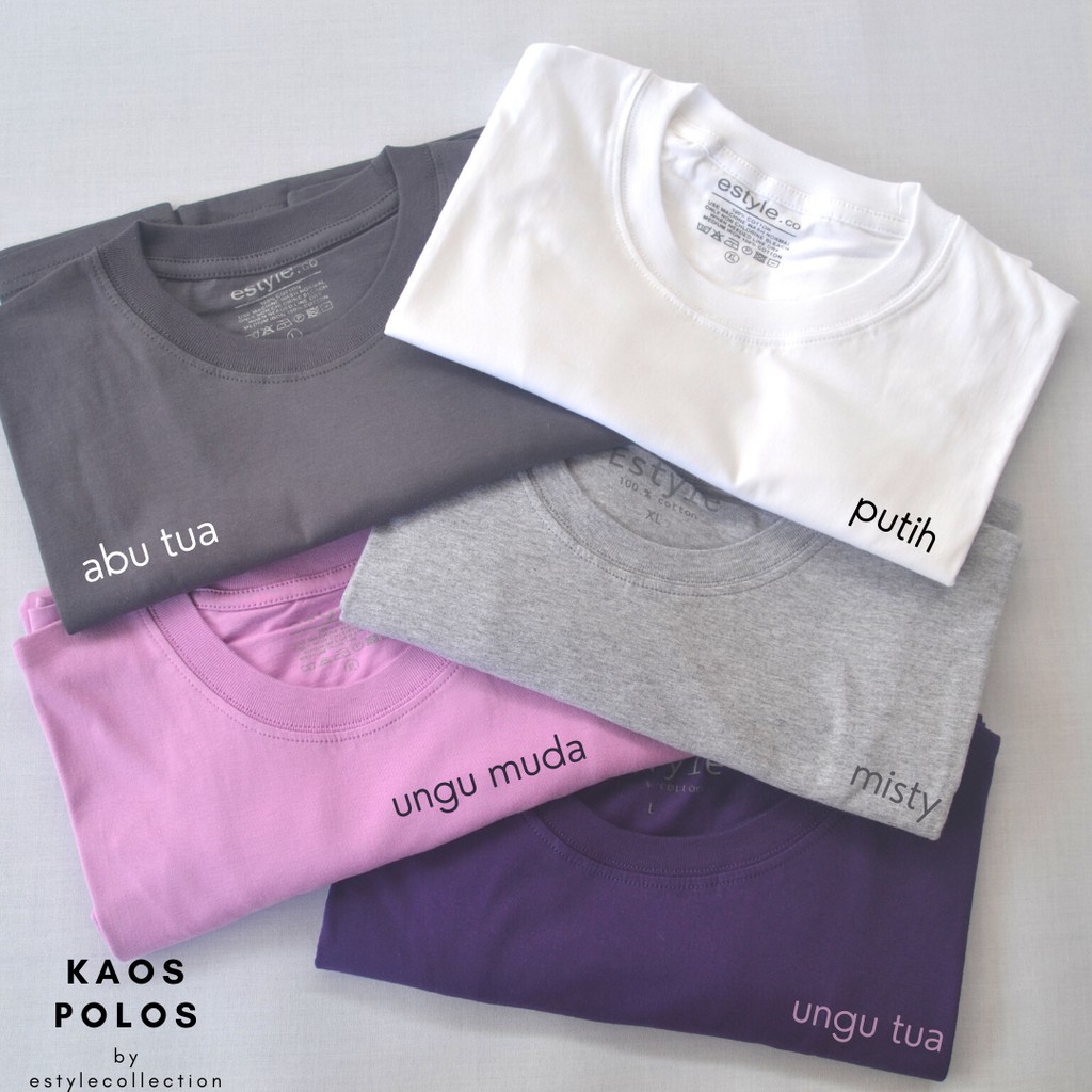 kaos polos distro pria wanita cotton combet lengan pendek ONECK/unisex/baju kaos