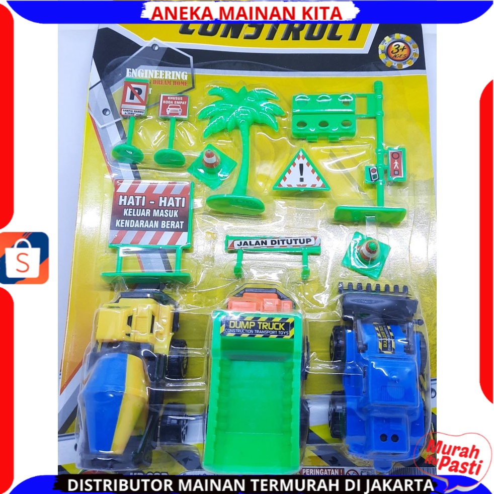 ( PROMO ) BISA COD MAINAN ANAK MOBIL MOBILAN KONTRUKSI VR-03B SUPER CONSTRUCT SET DIECAST MURAH