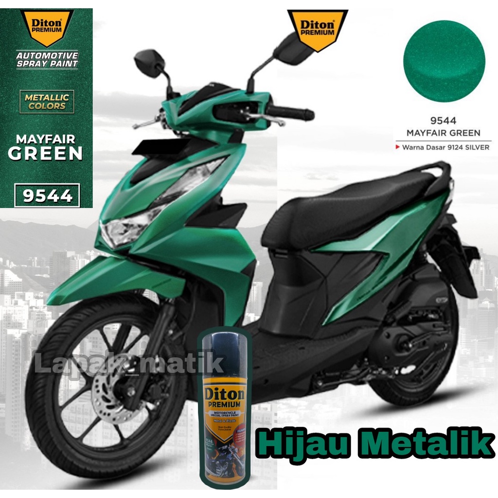 Pilok DITON PREMIUM HIJAU METALIK MAYFAIR GREEN 9544 400ml