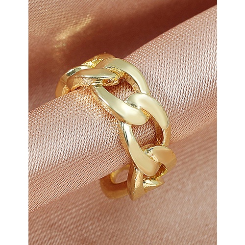 LRC Anting Fashion Imitation Gold Copper C-shaped Non-hole Ear Bone Clip