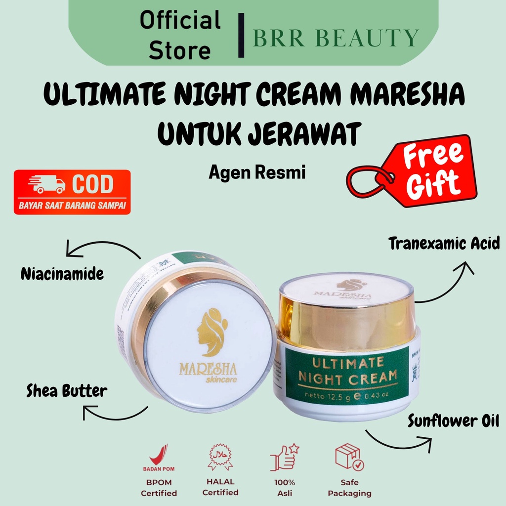 NIGHT CREAM ULTIMATE MARESHA SKINCARE - ULTIMATE NIGHT CREAM MARESHA SKINCARE - NIGHT CREAM ACNE MAR