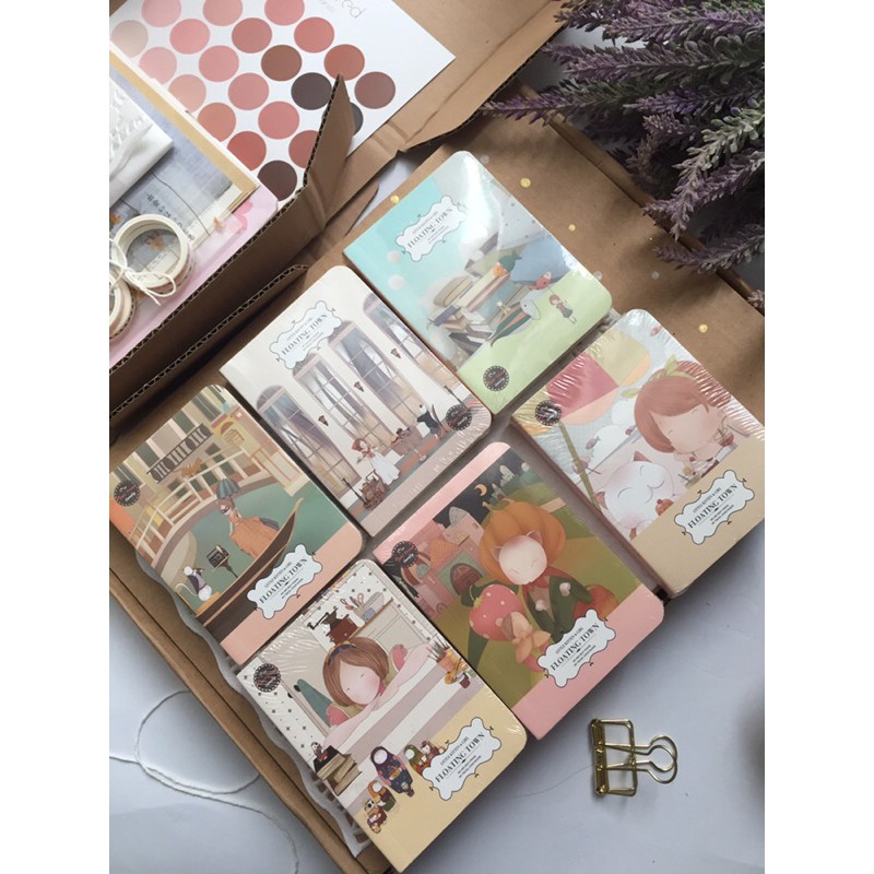 

Floating town mini notebook journal bullet jurnal bujo planner diary