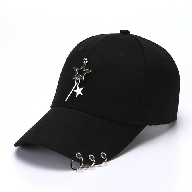 Topi pria distro Topi Ring Bintang/ Topi anting bintang/ topi hip hop korea/ Topi