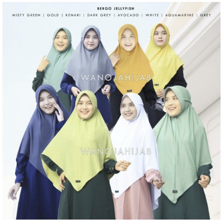 Jellyfish Julang bergo BFZ by wanoja hijab HIJAB CANTIK HIJAB BERGO HIJAB WANOJA