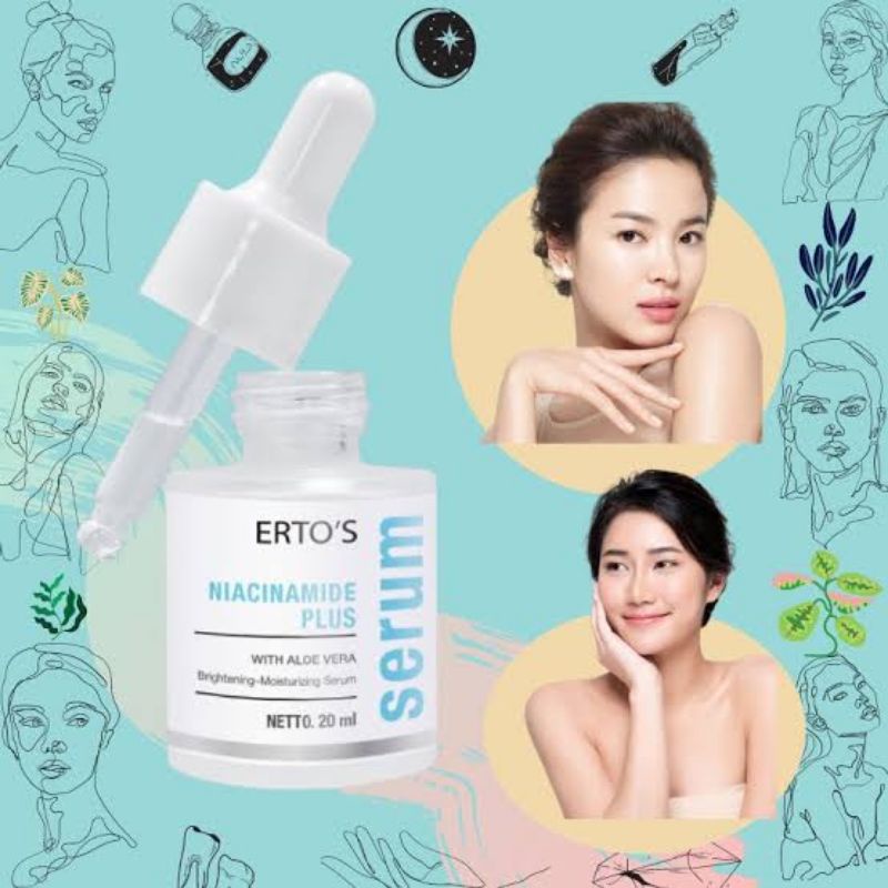 ERTOS NIACINAMIDE PLUS SERUM - MENYAMARKAN JERAWAT NODA HITAM &amp; WARNA KULIT TIDAK MERATA BPOM