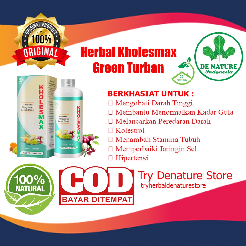 NEW KHOLESMAX Obat Penurun Lemak Darah Kolesterol Jantung Stroke Vertigo Trigliserida Gula Darah Tin
