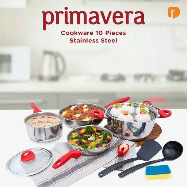 Primavera cookware 10pcs stainless steel