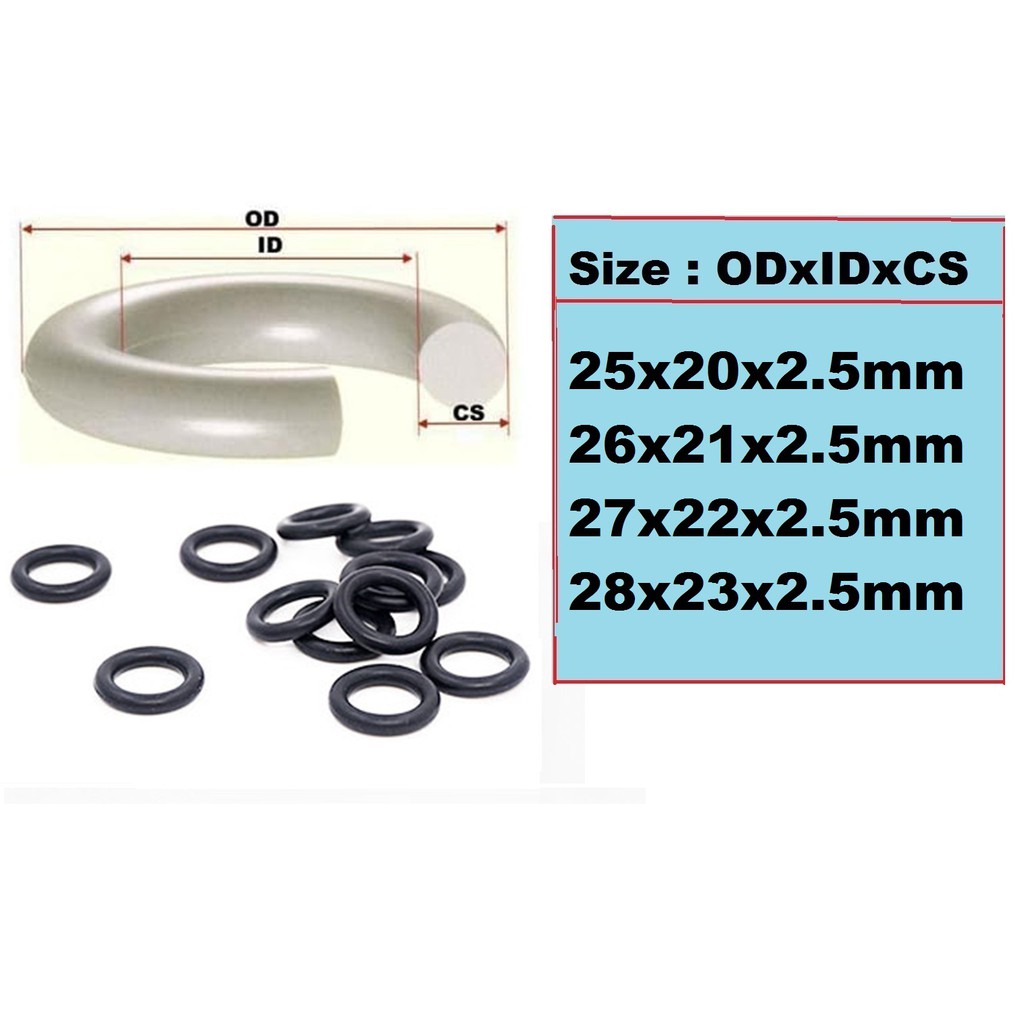 

ew High Quality Nitril Oring ID 20 21 22 23mm Tebal CS 2.5mm Mantafff