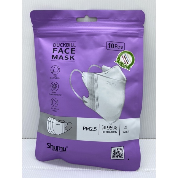 masker Shumu duckbill facemask 4 layer warna warni