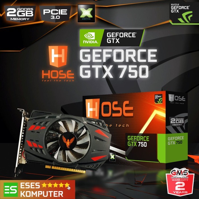 VGA HOSE GeForce GTX 750 2GB GDDR5 - Garansi Resmi 2 Tahun