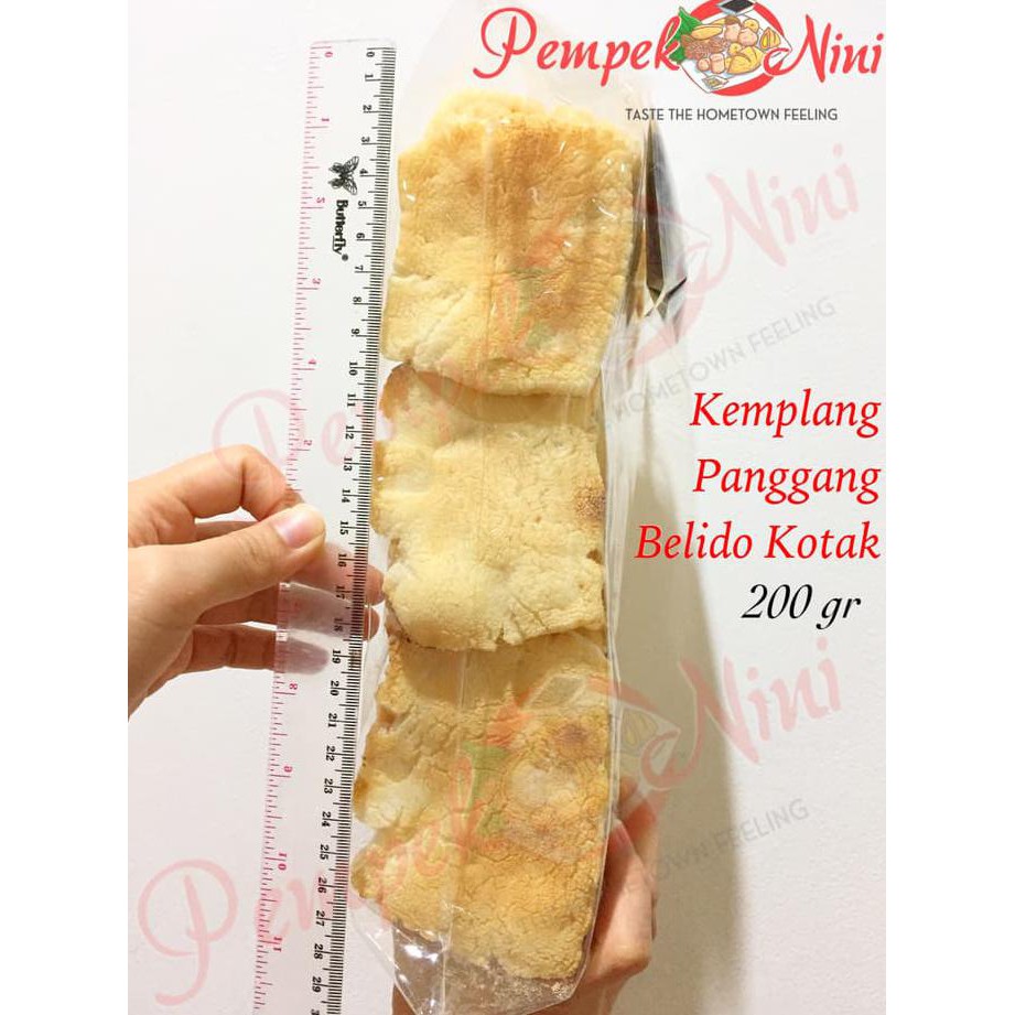 

Kemplang/Kerupuk Panggang/Bakar Ikan Belida Kotak (Pempek Nini)