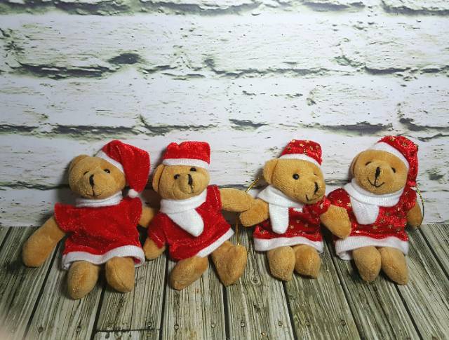 2016 NEW BONEKA BERUANG KOSTUM NATAL HIASAN POHON MERRY CHRISTMAS BEAR