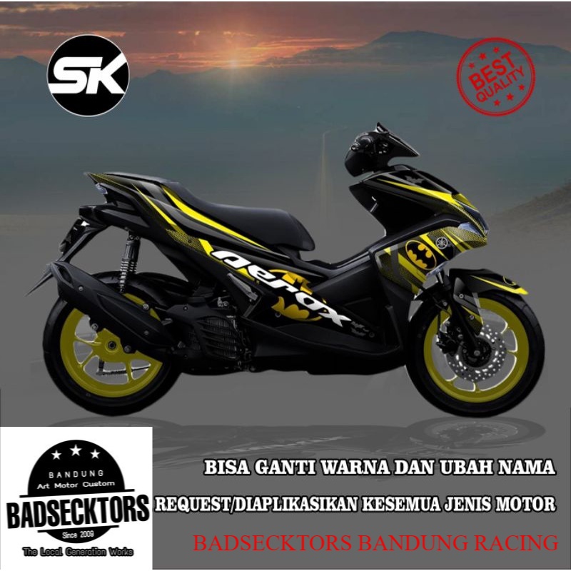 sticker decal full body Yamaha Aerox batman keren