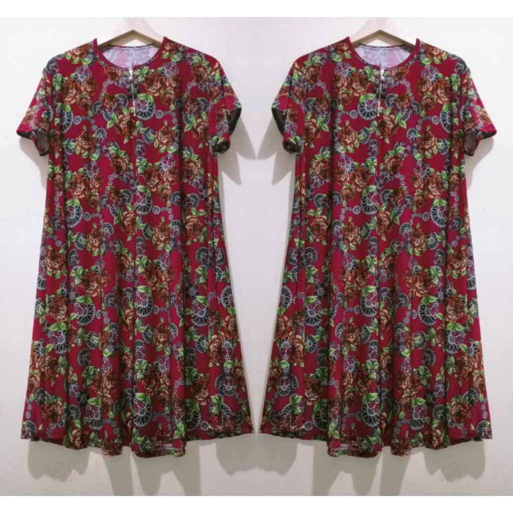 DASTER ARUMI SUPER JUMBO MAT JERSEY KOREA/DRESS WANITA DEWASA
