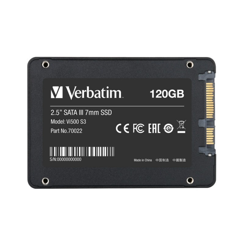 SSD Internal VERBATIM SATA III 120GB Vi500 S3 2.5 inch | VERBATIM 120GB