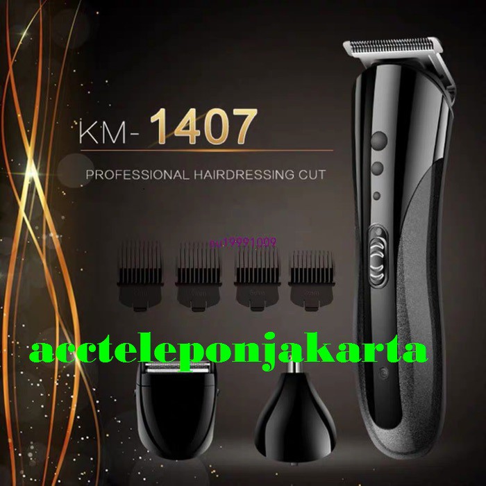 kemei hair clipper km-1407 cukuran rambut,kumis,jenggot,bulu hidung
