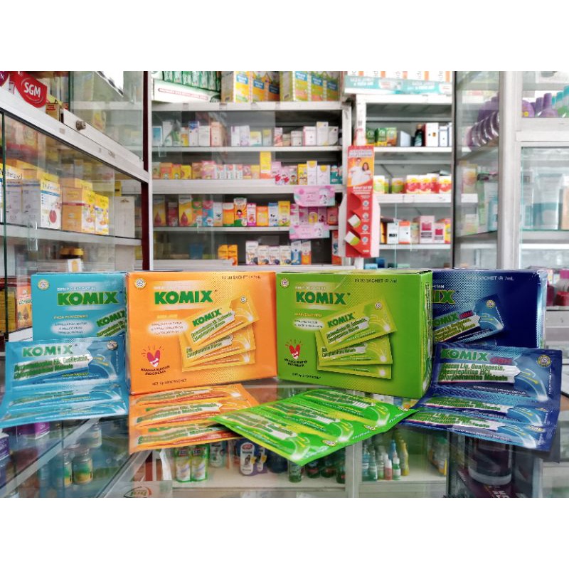 KOMIX SIRUP OBAT BATUK SACHET | Varian Komix OBH, Jahe, Jeruk Nipis, Peppermint