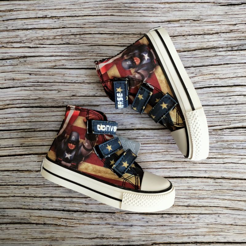 SEPATU CONVERSE ANAK CAPTAIN AMERICA PREMIUM HIGH QUALITY CONVERSE MARVEL KIDS