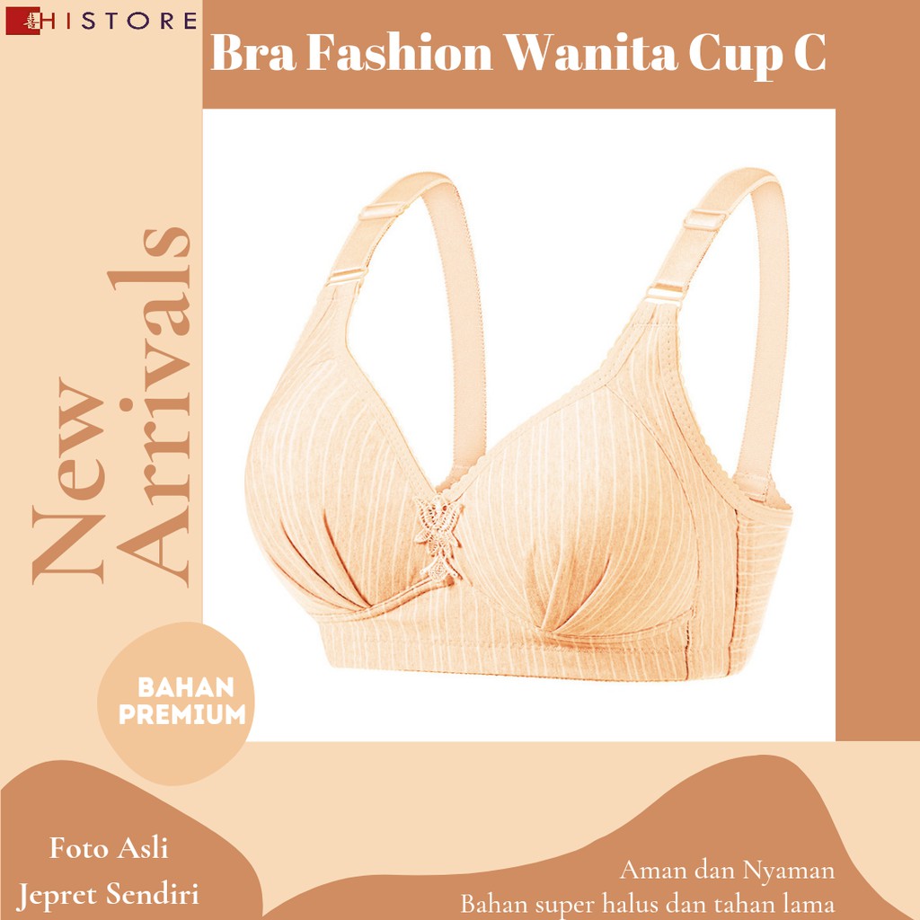 [HI] Bra BH JUMBO CUP C Fashion Wanita Bra wanita Premium Busa Tipis Tanpa Kawat Sangat Nyaman 2020