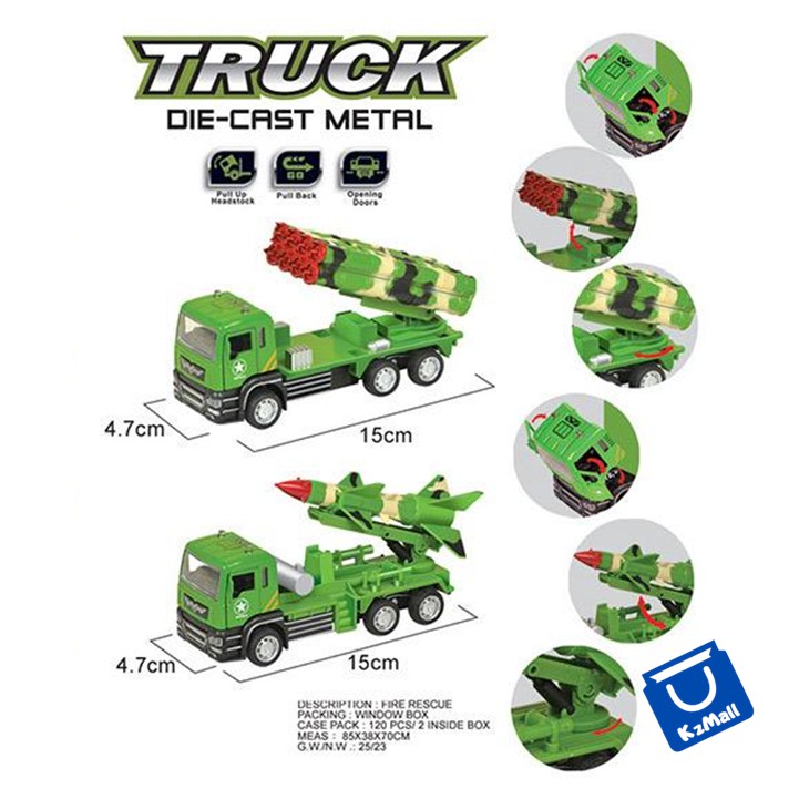 MAINAN MOBIL RUDAL ROCKET MILITER LAMPU LED &amp; MUSIK