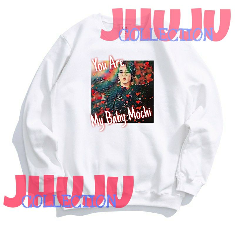 Basic Sweater Jimin BTS Picture My Baby Mochi print DTF