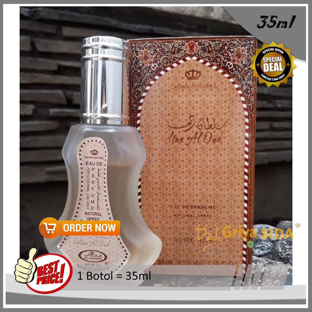 Parfum al rehab sultan oud 35ml original minyak wangi alrehab spray PROMO!