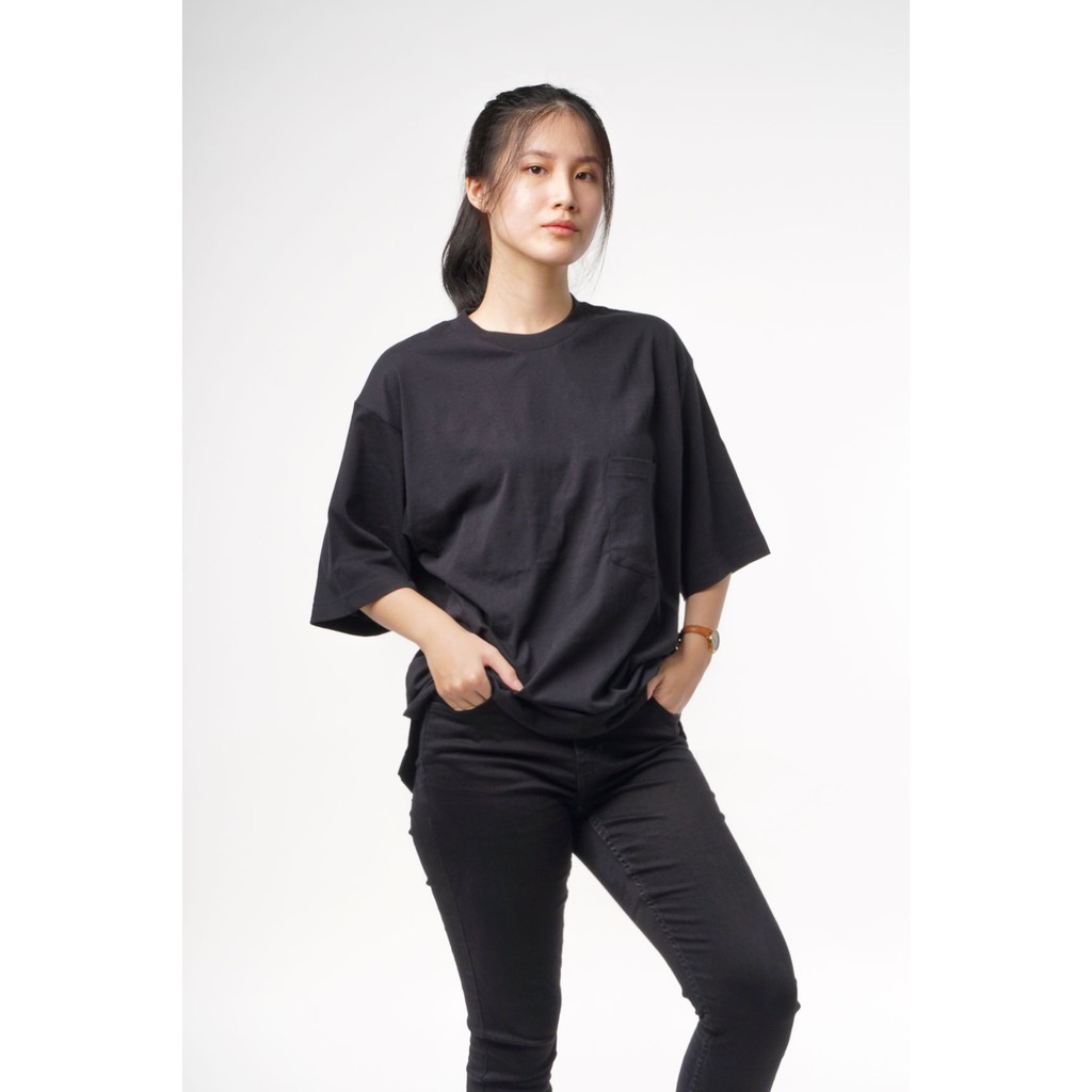  Bisa COD Kaos  Oversize  Pocket Tee Jumbo Katun 100 