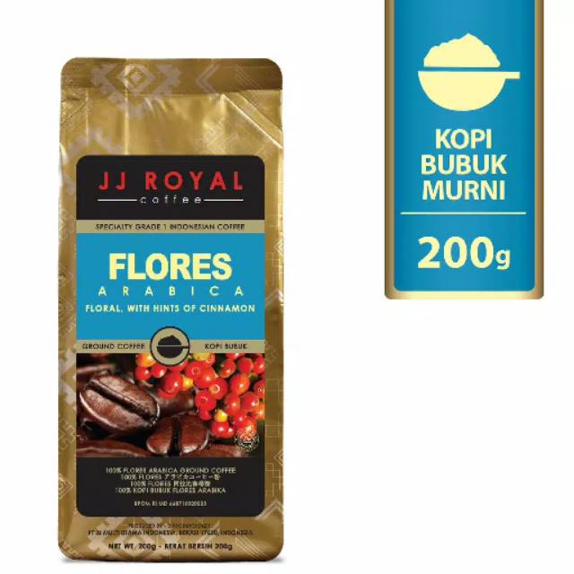 

KOPI JJ ROYAL COFFEE FLORES ARABICA GROUND TIN 200GR - KOPI BUBUK