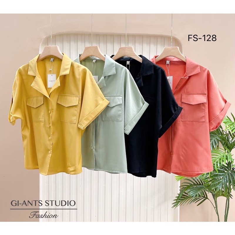 KEMEJA FASHION GIANTS BASIC / KEMEJA LA MOON KANTONG 2 IMPORT BANGKOK (BJFS128)