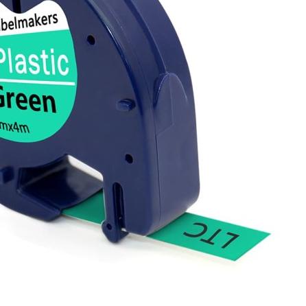 

☈ DYMO LETRATAG LABEL TAPE GREEN PLASTIC 12MM ✦