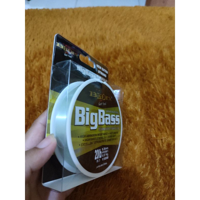 SENAR PANCING BLOOD BIGBASS LIGHT GREY 150M