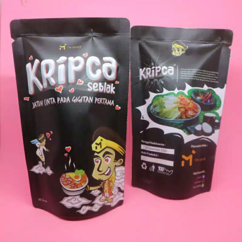 

KEMASAN PREMIUM" KERIPCA ( KERIPIK KACA ) CEMILAN CEU ELAH RASA SEBLAK 80gram