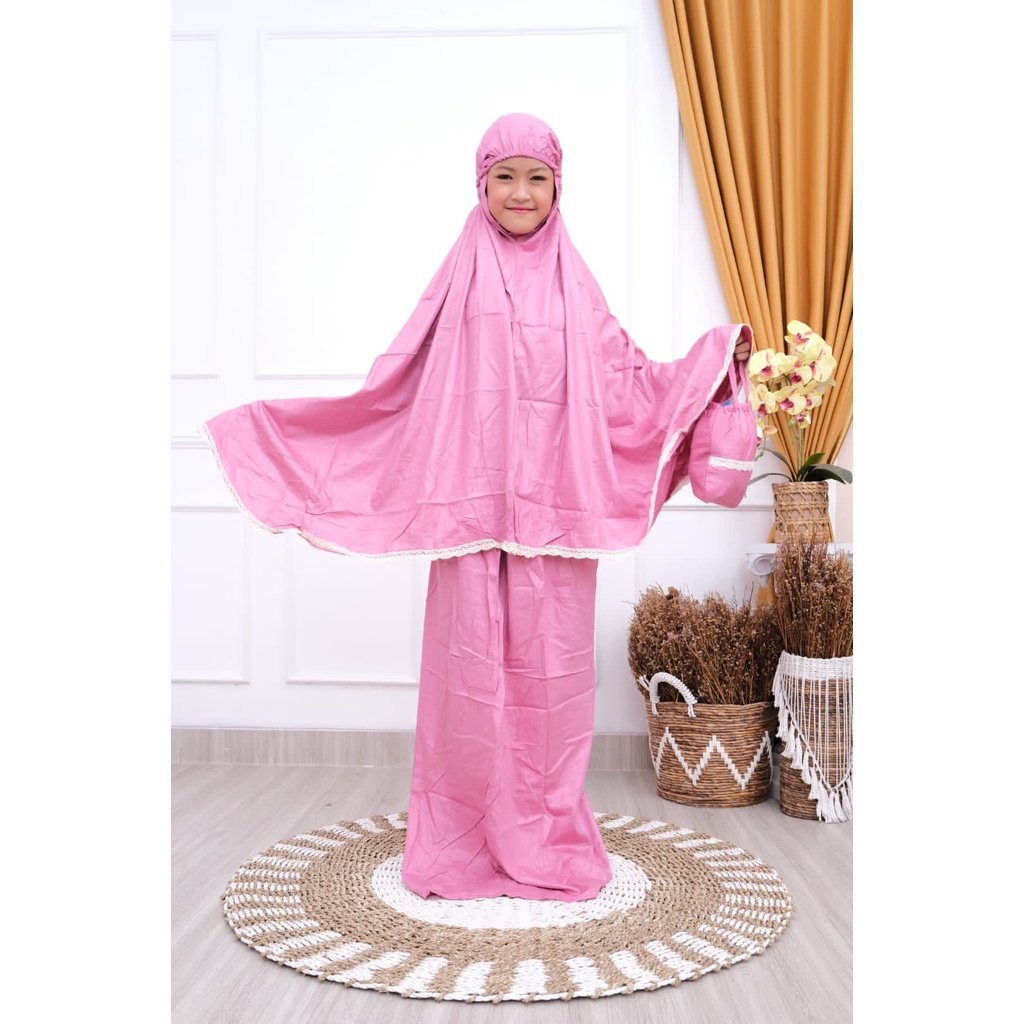 MUKENA ANAK BALI POLOS RENDA TERLARIS