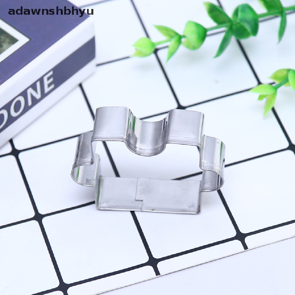 Adawnshbhyu 4pcs /set Kue Kering Bentuk Puzzle Stainless Steel Biskuit Cetakan Dessert Membuat Alat