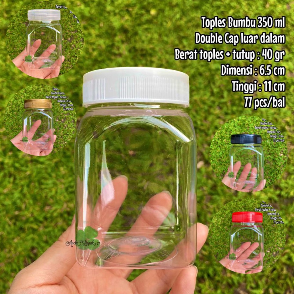 Toples jar bumbu 350 430 ml toples plastik murah jar bumbu murah laris