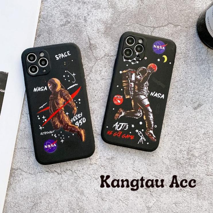 SOFT CASE ASTRONOT NASA TPU BLACK CASING FOR OPPO A5S F9 A7 AA12 2020 A5 2020 A9 2020 A15 A15S A1K A