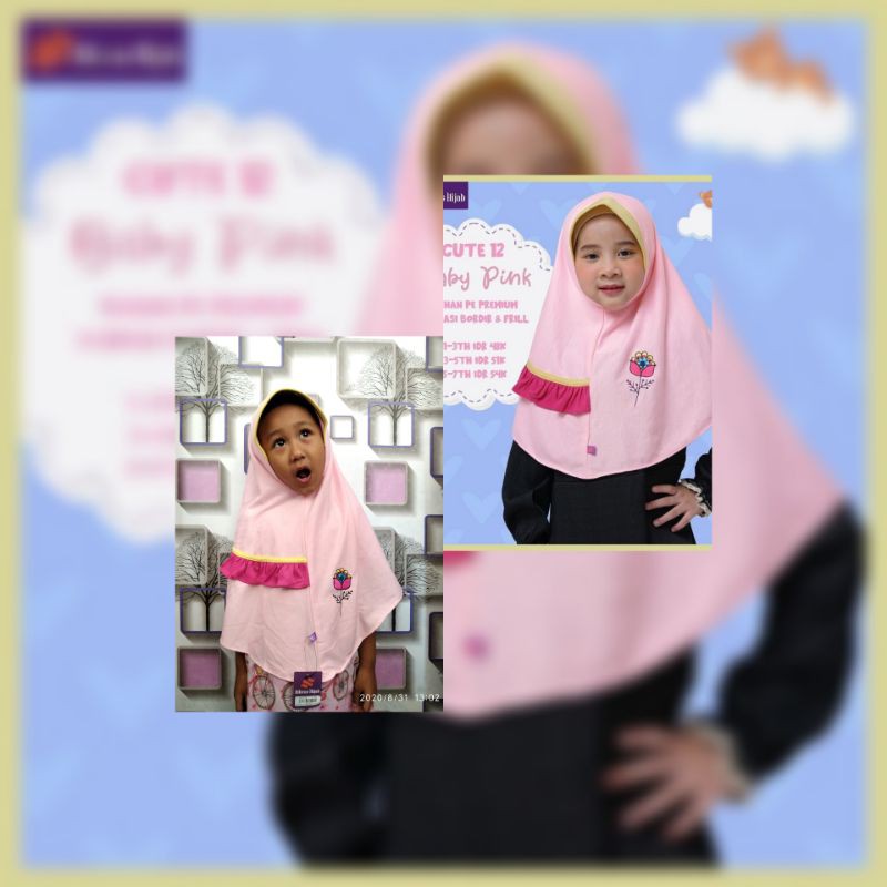Cute Pad 12 Nibras Hijab anak
