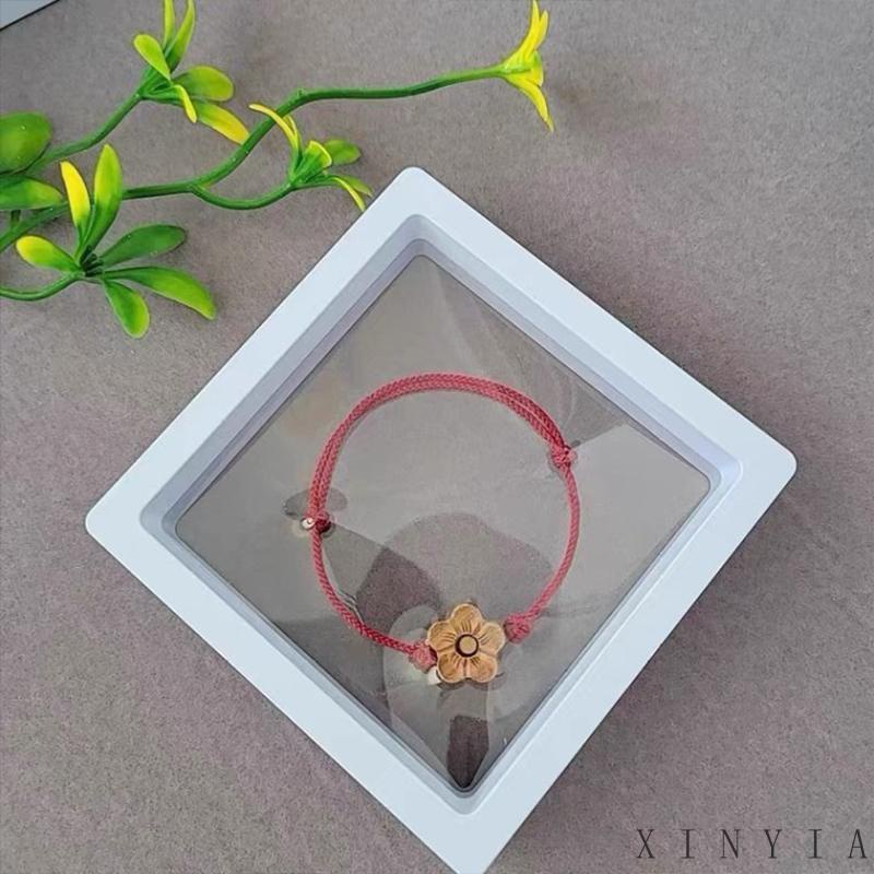 【COD】Gelang Tangan Tali Merah Anyaman Tangan Desain Ukiran Kayu Peach Plum Mekar Untuk Wanita gelang pasangan