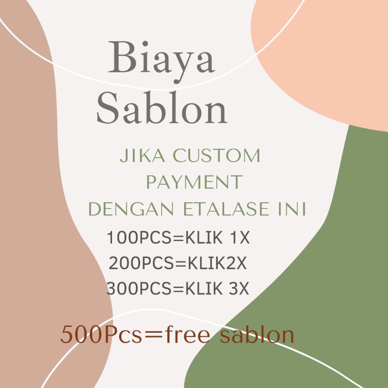 Biaya sablon