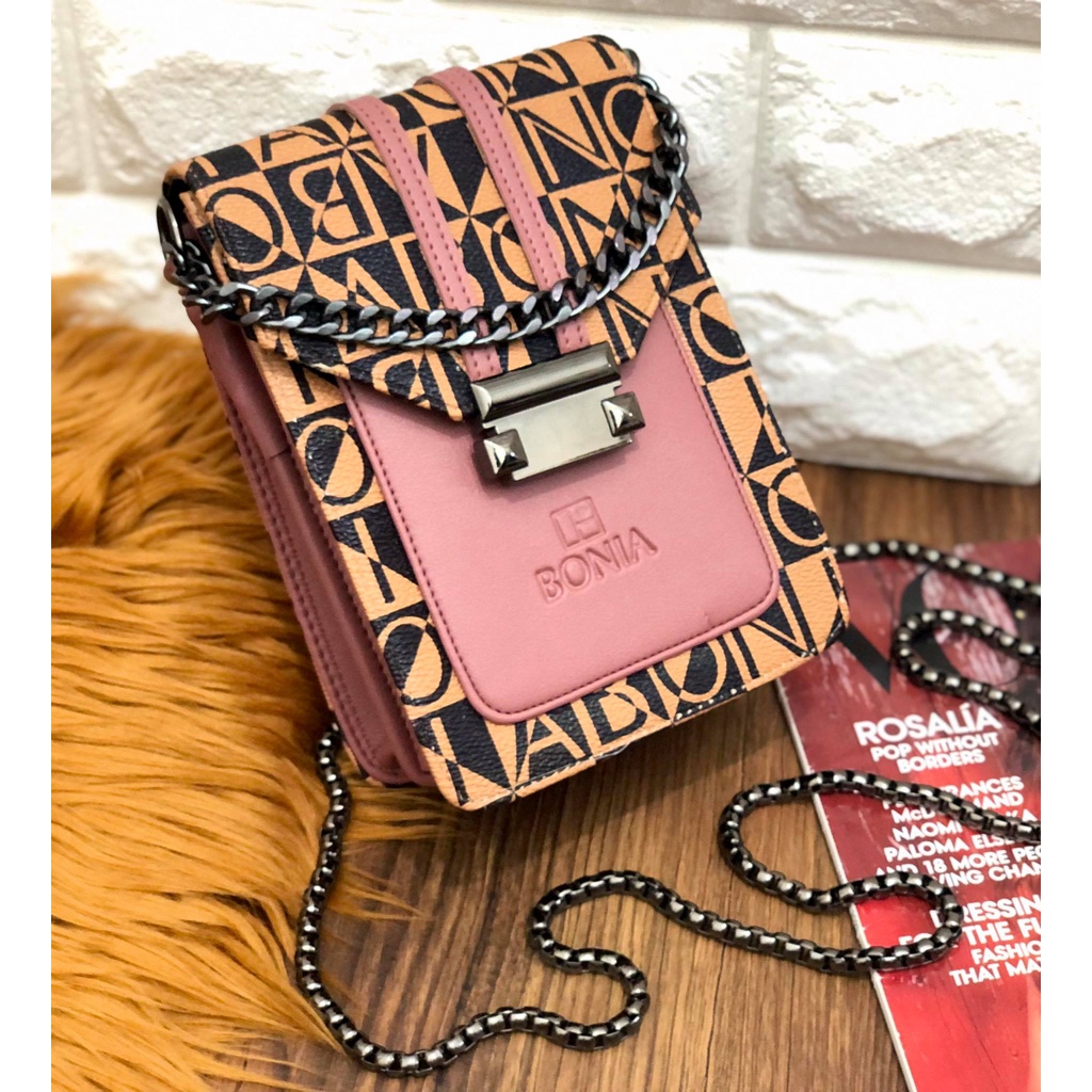 best seller tas wanita sling bag import selempang hape hp - BONIA HPO FLOREN 3RUANG