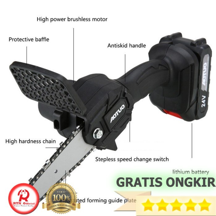Gergaji Mesin Potong Kayu Mini Cordless Chainsaw Stihl Graji Senso Tangan Pemotong Pohon Dahan Ranti
