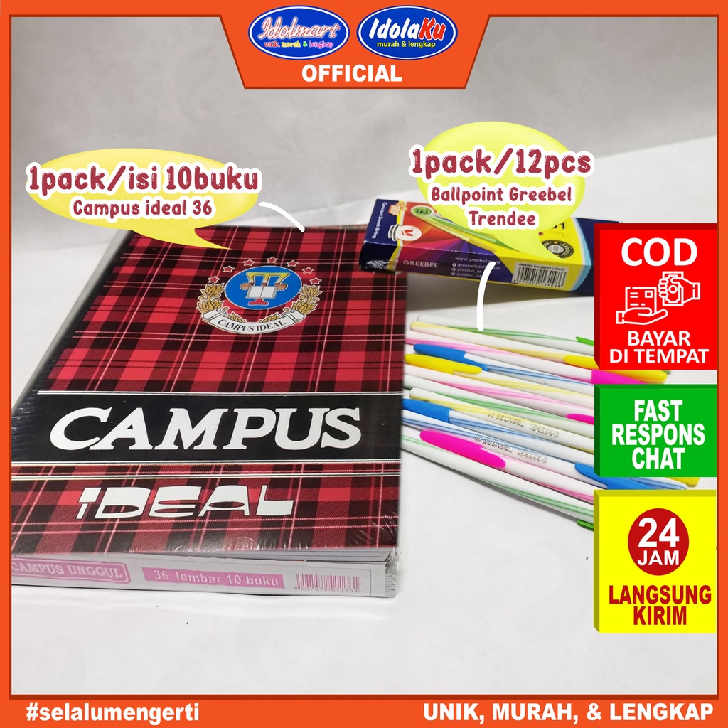 IDOLAKU Buku Tulis Campus Ideal isi 36 Lembar