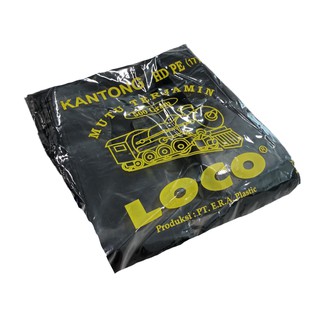 Loco Kantong Plastik  Tebal  Hitam  Kecil 17 x 33 cm 