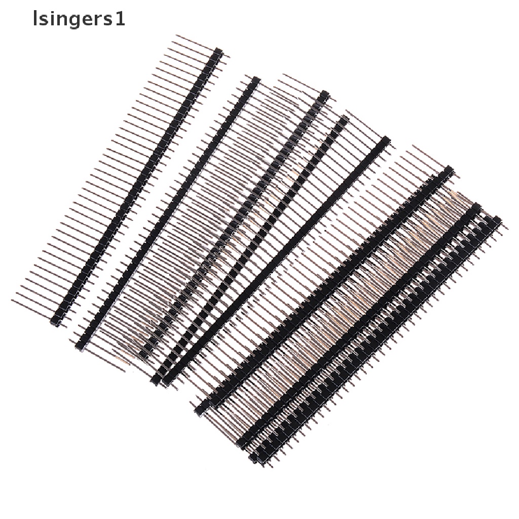 (lsingers1) 10pcs header pin Satu Baris 1x40 40 pin 2.54mm 1x40 Tinggi Panjang